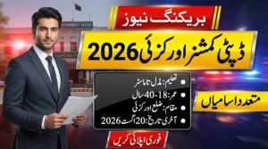 Deputy Commissioner Orakzai Jobs 2026 feature image showing government vacancies, eligibility details, age limit and application deadline.